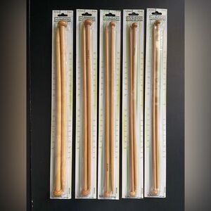 5 sets BAMBOO Knitting Needles, range in sizes 4.5mm-10.0mm, NEW in packaging